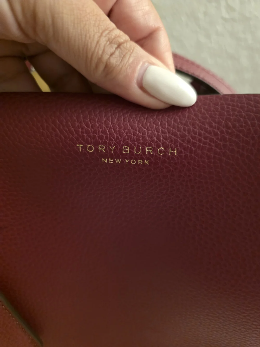 Tory Burch Women's Perry Burgundy Leather Tote